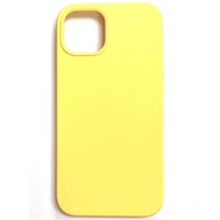 Силиконовый чехол Liquid Silicone Case с закрытым низом желтый  для Apple iPhone 13 mini