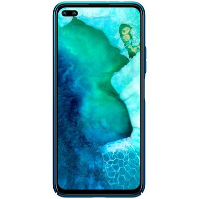 Пластиковый чехол с подставкой Nillkin Super Frosted Shield Синий для Huawei Honor V30 / Honor V30 Pro(2)