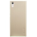 Пластиковый чехол с пленкой Nillkin Super Frosted Shield Gold для Sony Xperia XA1(#1)