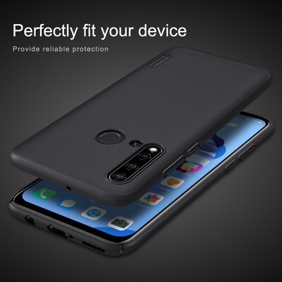 Пластиковый чехол с подставкой Nillkin Super Frosted Shield Черный для Huawei P20 Lite 2019 (Nova 5i)(4)