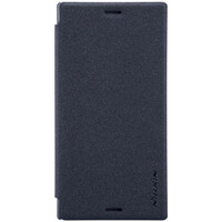 Полиуретановый чехол книга Nillkin Sparkle Leather Case Black для Sony Xperia X Compact