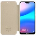 Полиуретановый чехол книга Nillkin Sparkle Leather Case Золотой для Huawei P20 Lite(#3)