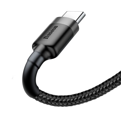 Кабель Baseus Cafule Cable CATKLF-BG1 USB For Type-C 3A 1M черный(2)
