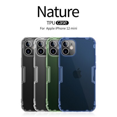 Силиконовый чехол Nillkin Nature TPU Case Зеленый для Apple iPhone 12 mini(5)