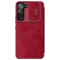 Кожаный чехол Nillkin Qin Pro Leather Case Красный для Samsung Galaxy S22 Plus(#2)