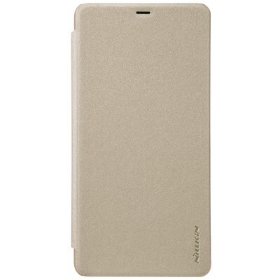 Полиуретановый чехол книга Nillkin Sparkle Leather Case Gold для HTC U Ultra(1)