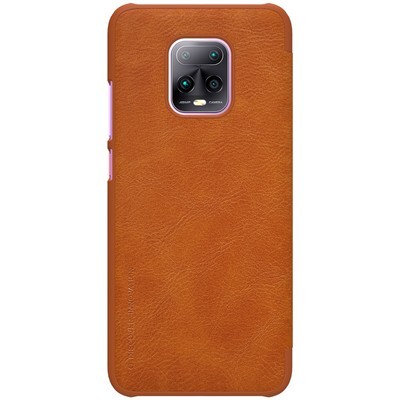 Кожаный чехол Nillkin Qin Leather Case Коричневый для Xiaomi Redmi 10X 5G ( 10X Pro 5G)(2)