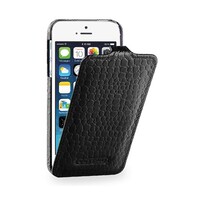 Кожаный чехол-книга TETDED Troyes Black Crocodile для Apple iPhone 5/5s/SE