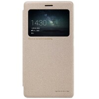 Полиуретановый чехол Nillkin Sparkle Leather Case Gold для Huawei Mate S