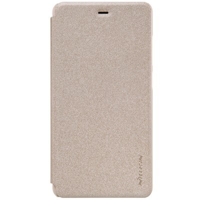 Полиуретановый чехол книга Nillkin Sparkle Leather Case Gold для Xiaomi Mi4S(1)