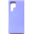 Силиконовый чехол Silicone Case с закрытым низом и защитой камеры лавандовый для Samsung Galaxy S22 Ultra(#1)