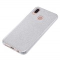 Силиконовый чехол Glitter Cover серебристый для Huawei P20 Lite(#4)