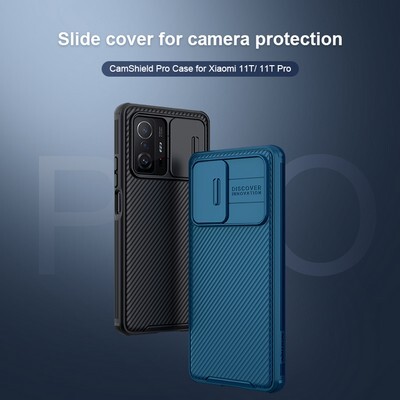 Чехол-накладка Nillkin CamShield Pro Синяя для Xiaomi 11T /11T Pro(8)