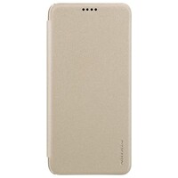 Полиуретановый чехол книга Nillkin Sparkle Leather Case Золотой для Huawei Honor 10