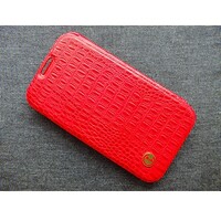 Кожаный чехол Rada Flip Cover Red для Samsung N7100 Galaxy Note 2