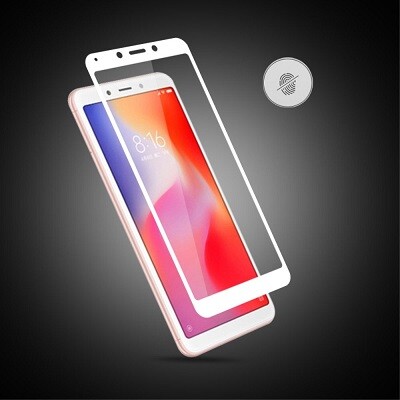 Противоударное защитное стекло на весь экран Full Screen Cover 0.3mm белое для Xiaomi Redmi 6(3)