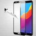 Противоударное защитное стекло на весь экран Full Screen Cover черное для Huawei Y6 Prime (2018)/Honor 7C(#3)