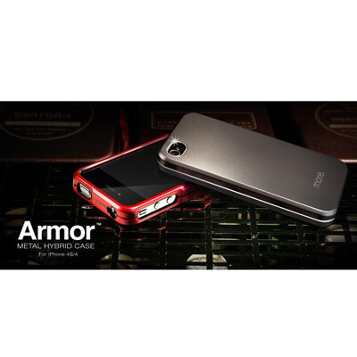 Металлический чехол накладка More Armor Metal Hybrid Titan для Apple iPhone 4/4S(3)