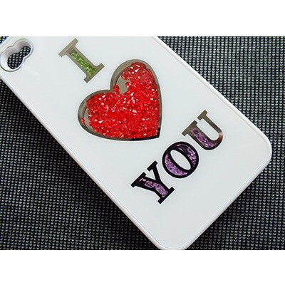 Пластиковый чехол i Love You White для Apple iPhone 4/4S(3)