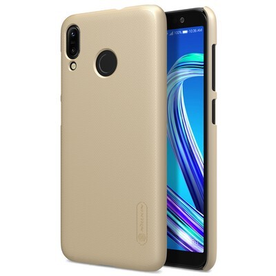 Пластиковый чехол с пленкой Nillkin Super Frosted Shield Золотой для Asus ZenFone Max M1 ZB555KL(3)
