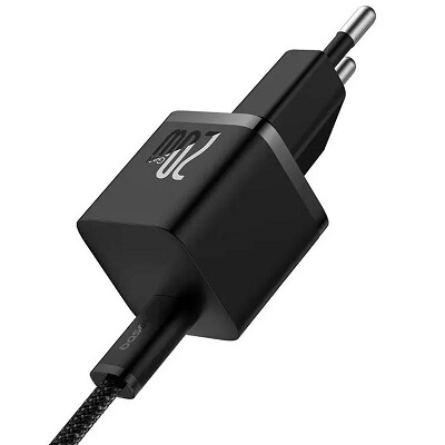 Сетевое зарядное устройство Baseus GaN5 Fast Charger(mini) 1C 20W EU Черное P10110900113-00 с кабелем Type-C - Type-C 100W 1m черный(7)