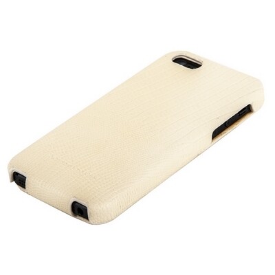 Кожаный чехол HOCO Lizard pattern Leather Case White для Apple iPhone 5/5s/SE(4)