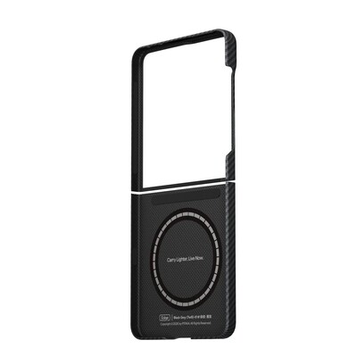 Кевларовый чехол с Magsafe Pitaka Ultra-Slim Case Classic-Black Grey(Twill) для Samsung Galaxy Z Flip 8(3)