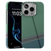 Кевларовый чехол накладка Benks Limited Edition Passion Green Kevlar с функцией Magsafe зеленый для Apple iPhone 15 Pro Max