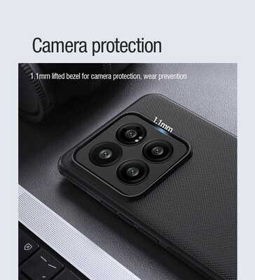 Пластиковый чехол с пластиной Magsafe Nillkin Super Frosted Shield Pro Magnetic Case Черный для Xiaomi 14 Pro(4)