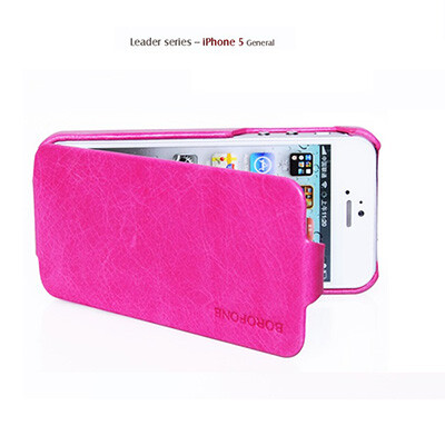 Кожаный чехол Borofone General Series Purple для Apple iPhone 5/5s/SE(2)