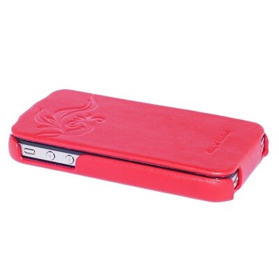 Кожаный чехол книга HOCO Leather Case Earl Fashion Red для Apple iPhone 4/4S(4)