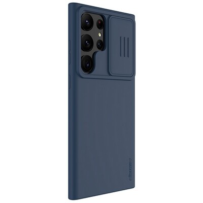 Силиконовая накладка Nillkin CamShield Silky Silicone Case Синяя для Samsung Galaxy S23 Ultra(3)