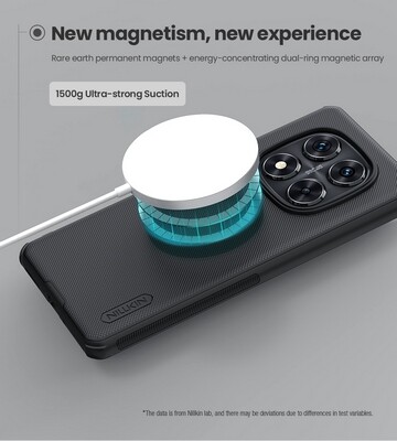 Пластиковый чехол с пластиной Magsafe Nillkin Super Frosted Shield Pro Magnetic Case Черный для Xiaomi Poco X7(8)