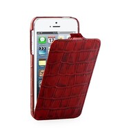 Кожаный чехол TETDED Troyes DUO Red Crocodile для Apple iPhone 5/5s/SE