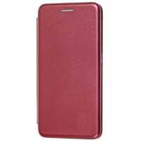 Чехол-книга на основе из силикона Book Case New 3D бордовый для Xiaomi Redmi Note 9T