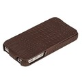 Кожаный чехол Borofone Crocodile flip Brown для Apple iPhone 4/4S(#1)