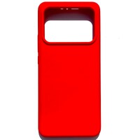 Силиконовый чехол Silicone Case с логотипом красный для Xiaomi 11 Ultra
