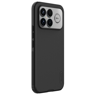 Пластиковый чехол с пластиной Magsafe Nillkin Super Frosted Shield Pro Magnetic Case черный  для Xiaomi Poco F8 Ultra(3)