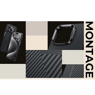 Ультратонкий карбоновый чехол Benks Montage ArmorAir with Kevlar черный для Apple iPhone 15 Pro Max(6)