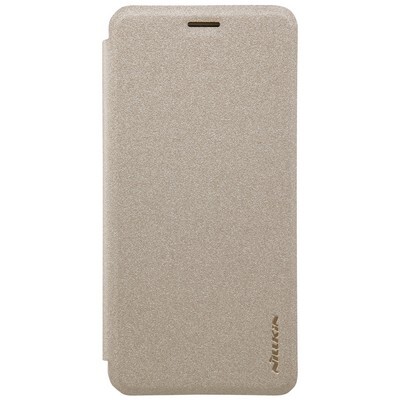 Полиуретановый чехол книга Nillkin Sparkle Leather Case Gold для Huawei Enjoy 6(1)