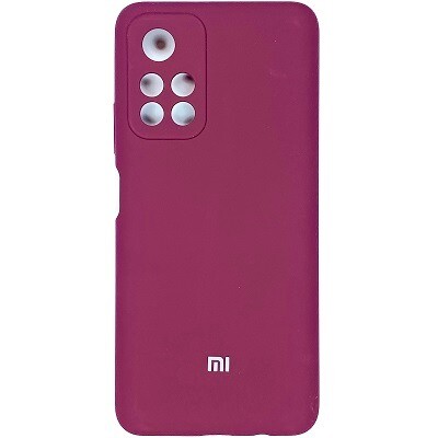 Силиконовый чехол Silicone Case бордовый для Xiaomi Poco M4 Pro 5G(1)
