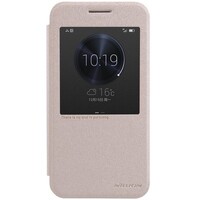 Полиуретановый чехол Nillkin Sparkle Leather Case Gold для Huawei Ascend G7