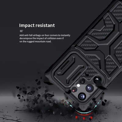 Противоударная-накладка Nillkin Adventurer Pro Case Черная для Samsung Galaxy S23 Ultra(5)