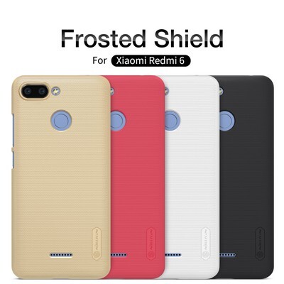 Пластиковый чехол с пленкой Nillkin Super Frosted Shield Красный для Xiaomi Redmi 6(4)