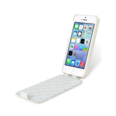Кожаный чехол-книга Melkco Leather Case White LC для Apple iPhone 5c(4)