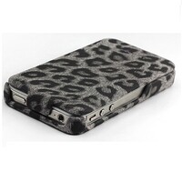 Кожаный чехол Nuoku Leopard Series Case Black для Apple iPhone 4/4S