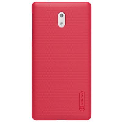 Пластиковый чехол с пленкой Nillkin Super Frosted Shield Red для Nokia 3(1)