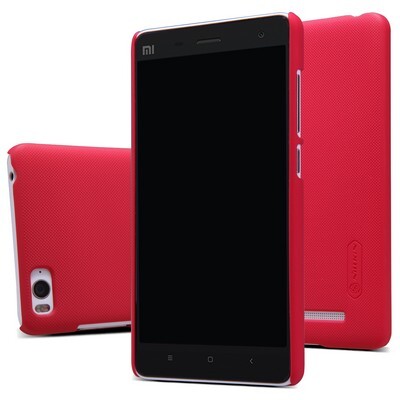 Пластиковый чехол с пленкой Nillkin Super Frosted Shield Red для Xiaomi MI4i(3)