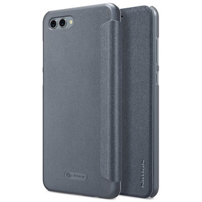 Полиуретановый чехол книга Nillkin Sparkle Leather Case Black (Черный) для Huawei Nova 2S(4)