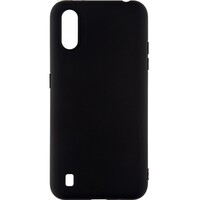 Силиконовый чехол Silicone case черный для Samsung Galaxy A01